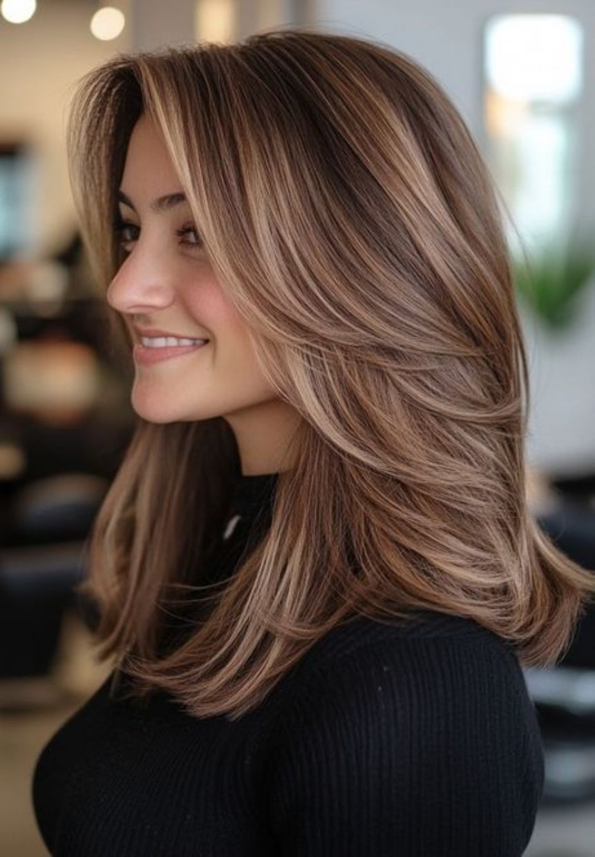 12 Slimming Layered Haircuts For Round Faces That Really Work 12 Slimming Layered Haircuts For Round Faces That Really Work