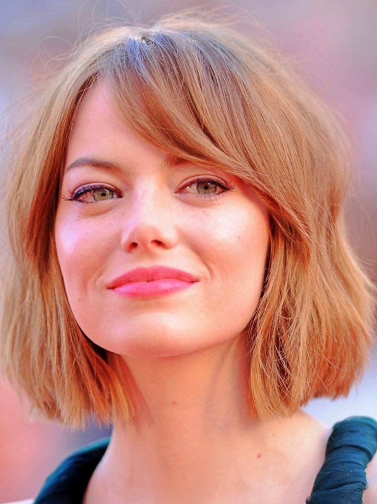 15 Flattering Examples of Bangs for Round Faces